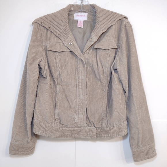 Xhilaration women's tan corduroy jacket size (L) - Picture 1 of 13